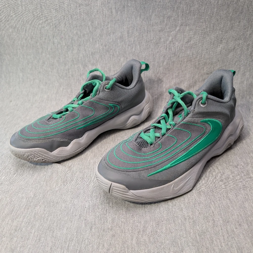 Nike Giannis Immortality 4 Sneakers Youth 6Y Gray Green Basketball Shoes - Picture 2 of 12